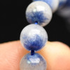 Natural Dumortierite in Quartz Semi-precious Gemstone Round Bead Bracelet - 6mm, 8mm Sizes - 7.5 inches