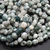 Natural Tree Agate Semi-precious Gemstone Pebble Tumbled stone Nugget Beads 7mm-10mm - 15'' strand