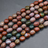 Natural Bloodstone Semi-precious Gemstone Pebble Tumbled stone Nugget Beads 7mm-10mm - 15'' Strand