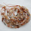 Natural Multi-colour Rutilated Quartz Semi-precious Gemstone Pebble Tumbled stone Nugget Beads 7mm-10mm - 15'' Strand