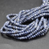 Natural Sapphire Semi-Precious Gemstone FACETED Rondelle Spacer Beads - 3mm x 2mm - 15'' Strand