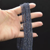 Natural Sapphire Semi-Precious Gemstone FACETED Rondelle Spacer Beads - 3mm x 2mm - 15'' Strand