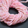 Natural Pink Peruvian Opal Semi-precious Gemstone Round Beads - 2mm - 15'' strand