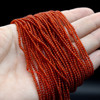 High Quality Grade A Red Agate Semi-Precious Gemstone Round Beads - 2mm - 15'' Strand