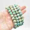 Peruvian Turquoise Semi-precious Gemstone Round Beads Sample strand / Bracelet - 10mm - 7.5 inches