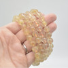 Gold Rutilated Quartz AA Semi-precious Gemstone Round Beads Sample strand / Bracelet - 10mm - 7.5 inches