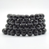 Black Agate Gemstone Round Beads Sample strand / Bracelet - 10mm - 7.5 inches