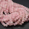 Madagascar Rose Quartz Semi-Precious Gemstone Faceted Rondelle / Spacer Beads - 6mm x 4mm - 15'' Strand