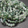 Natural Moss Agate SMOOTH Round Semi-precious Gemstone Beads - 3mm - 15'' Strand 