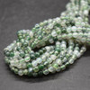 Natural Moss Agate SMOOTH Round Semi-precious Gemstone Beads - 3mm - 15'' Strand 