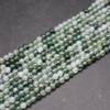 Natural Moss Agate SMOOTH Round Semi-precious Gemstone Beads - 3mm - 15'' Strand 