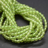 Natural Peridot SMOOTH Round Semi-precious Gemstone Beads - 3mm - 15'' Strand 