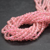 Natural Strawberry Quartz SMOOTH Round Semi-precious Gemstone Beads - 3mm - 15'' Strand 