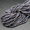 Natural Light Blue Sapphire Gemstone FACETED Round Beads - 4mm - 15'' strand