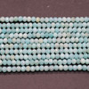 Peruvian Amazonite Gemstone FACETED Rondelle Spacer Beads - 2.8mm, 3mm, 4mm, 6mm Sizes - 15'' Strand