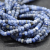 Natural Sodalite Gemstone FACETED Rondelle Beads - 3mm x 2mm - 15'' Strand