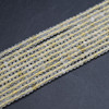 Heat Treated Citrine Semi-Precious Gemstone FACETED Rondelle Beads - 3mm or 4mm Sizes - 15'' Strand