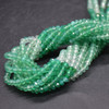 Mixed Green Agate Semi-Precious Gemstone FACETED Rondelle Beads - 4mm x 3mm - 15'' Strand