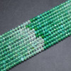 Mixed Green Agate Semi-Precious Gemstone FACETED Rondelle Beads - 4mm x 3mm - 15'' Strand