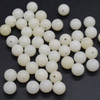 Natural Ivory White Bodhi Root Round Beads - 100 beads - Loose Mala Prayer Beads - 8mm