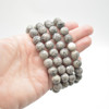 Natural Map Jasper Semi-Precious Gemstone Round Beads Bracelet Sample Strand - 10mm - 7.5 Inches