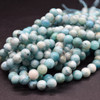 Natural Turquoise Blue Hemimorphite Semi-precious Gemstone Round Beads - 6mm or 8mm Sizes - 14'' Strand
