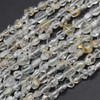 High Quality Grade A Natural Mixed Topaz Semi-Precious Gemstone Tumblestone Nugget Pebble Beads - 5mm - 8mm - 15'' strand