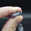 Large Hole (2mm) Beads - Natural Rainbow Fluorite Semi-Precious Gemstone Round Beads - 8mm - 15'' strand