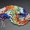 Natural Mixed Rainbow Colours Semi-precious Gemstone Chips Nuggets Beads - 5mm - 8mm, 16'' Strand  