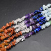 Natural Mixed Rainbow Colours Semi-precious Gemstone Chips Nuggets Beads - 5mm - 8mm, 16'' Strand  