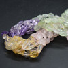 High Quality Grade A Mixed Pastel Rainbow Semi-precious Gemstone Pebble Tumbledstone Nugget Beads - 6mm - 8mm - 15'' strand 