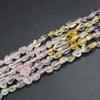High Quality Grade A Mixed Pastel Rainbow Semi-precious Gemstone Pebble Tumbledstone Nugget Beads - 6mm - 8mm - 15'' strand 