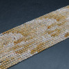 Heat Treated Mixed Citrine Semi-precious Gemstone FACETED Round Beads - 3mm - 15'' Strand