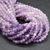Natural Mixed Purple Lepidolite Semi-precious Gemstone FACETED Round Beads - 3mm - 15'' Strand