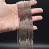 Natural Multi Coloured Smoky Quartz Mix Semi-Precious Gemstone FACETED Round  Beads - 4mm - 15'' Strand
