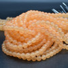 Pale Peach Orange Jade (Dyed) Semi-Precious Gemstone Round Beads - 4mm, 6mm, 8mm, 10mm sizes - 15" Strand