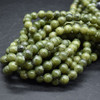 Large Hole (2.5mm) Beads -  Natural Green Jade Semi-Precious Gemstone Round Beads - 8mm - 15'' strand Large Hole (2.5mm) Beads -  Natural Green Jade Semi-Precious Gemstone Round Beads - 8mm - 15'' strand