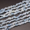 Natural Aquamarine Semi-precious Irregular Gemstone Pebble Tumbledstone Nugget Beads - 4mm - 7mm - 15'' Strand
