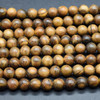 Natural Dark Brown Vietnam Qinan Sandalwood Round Wood Beads - 108 beads - Mala Prayer Beads - 6mm, 8mm
