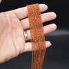Cubic Zirconia FACETED Round Beads - Dark Orange - 2mm - 15'' Strand