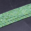 Cubic Zirconia FACETED Round Beads - Bright Green - 2mm - 15'' Strand