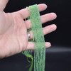 Cubic Zirconia FACETED Round Beads - Bright Green - 2mm - 15'' Strand