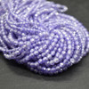 Cubic Zirconia FACETED Round Beads - Lavender Purple - 2mm, 3mm Sizes - 15'' Strand