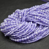 Cubic Zirconia FACETED Round Beads - Lavender Purple - 2mm, 3mm Sizes - 15'' Strand