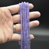 Cubic Zirconia FACETED Round Beads - Purple - 3mm, 4mm Sizes - 15'' Strand