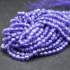 Cubic Zirconia FACETED Round Beads - Purple - 3mm, 4mm Sizes - 15'' Strand