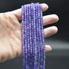 Cubic Zirconia FACETED Round Beads - Purple - 3mm, 4mm Sizes - 15'' Strand