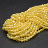 Cubic Zirconia FACETED Round Beads - Yellow - 2mm, 3mm, 4mm Sizes - 15'' Strand