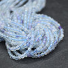 Natural Rainbow Fluorite Gemstone FACETED Round Beads - 2mm - 15'' Strand