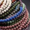 Coloured Lava Stone (Dyed) Round Beads - 8mm - 15'' Strand